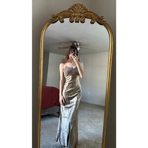 Vintage Y2K 90s UpBeat Sparkle Satin Long Dress